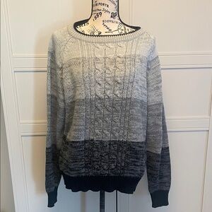 Chartwell Vintage 80s Unisex Gray Gradient Sweater SZ M EUC Grandpacore